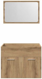 vidaXL 2-częściowy zestaw mebli łazienkowych, dąb artisan 6