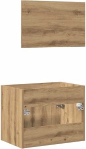 vidaXL 2-częściowy zestaw mebli łazienkowych, dąb artisan 8