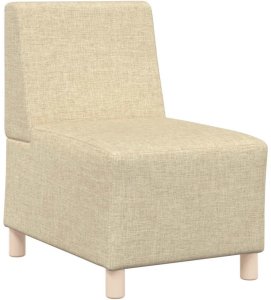 vidaXL Sofa Fotel Kremowy 55 cm Tkanina 2