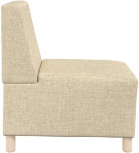 vidaXL Sofa Fotel Kremowy 55 cm Tkanina 5