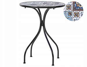 Stolik ogrodowy metalowy ø 60 cm czarny CIVITA Lumarko! 1