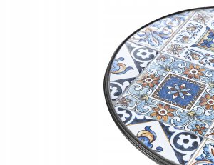 Beliani Stolik ogrodowy metalowy ø 60 cm czarny CIVITA 5