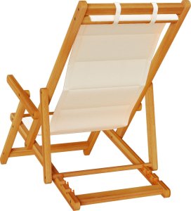 vidaXL Krzesła plażowe Zestaw 2 Kremowy Textilene 61.5 x 110 x 97 cm 5