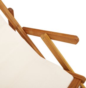 vidaXL Krzesła plażowe Zestaw 2 Kremowy Textilene 61.5 x 110 x 97 cm 10