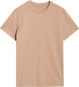 Koszulka męska 4F M2074 beżowa 4FWSS25TTSHM2074 83S S 2