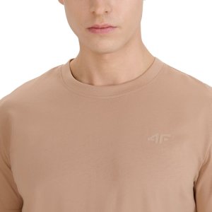 Koszulka męska 4F M2074 beżowa 4FWSS25TTSHM2074 83S S 4