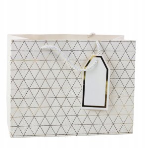 Torba Prezentowa Geometryczna Złote Linie 23 x 18 x 10 cm 2