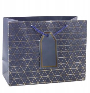 Torba Prezentowa Geometryczna Złote Linie 23 x 18 x 10 cm 3