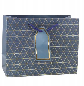Torba Prezentowa Geometryczna Złote Linie 23 x 18 x 10 cm 4