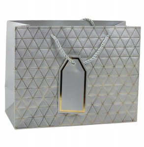 Torba Prezentowa Geometryczna Złote Linie 23 x 18 x 10 cm 5