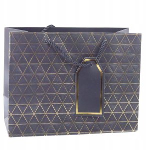 Torba Prezentowa Geometryczna Złote Linie 23 x 18 x 10 cm 6