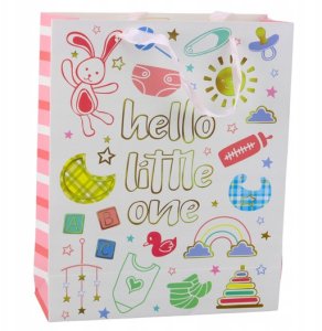 Torba Prezentowa Na Narodziny Dziecka Hello Little One  32 x 26 x 10 cm 1