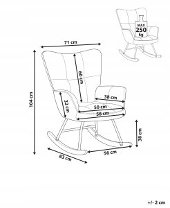 Beliani Fotel bujany OULU Boucle Piaskowy 3