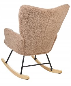 Beliani Fotel bujany OULU Boucle Piaskowy 6