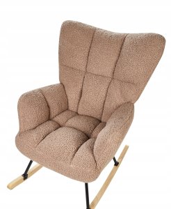 Beliani Fotel bujany OULU Boucle Piaskowy 7