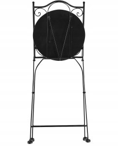 Beliani Zestaw 2 krzeseł ogrodowych CIVITA Metal Czarny 6