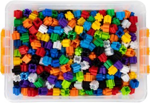 Klocki Konstrukcyjne Przestrzenne W Kuferku 885 El. Kostki Edukacyjne 3D 3