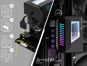 EZDIY-FAB Złącze adapter EZDIY-FAB ATX 24 PIN 5V ARGB do Płyty głównej 180 stopni 5