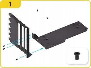 Uchwyt do karty graficznej Shirudo EZDIY-FAB Riser PCIE 4.0 Vertical GPU 5