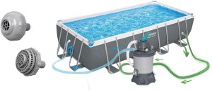 Basen ogrodowy stelażowy 549x274x122cm 17w1 Bestway 56466N 4