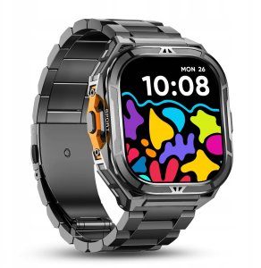 SMARTWATCH MĘSKI GPS PŁYWANIE WODOODPORNY SEN ROZMOWY SMART WATCH + 2 PASKI 3