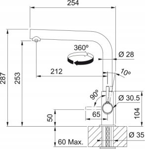 Bateria kuchenna Lina Clear Water 2.0 L; Czarny mat 5