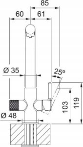 Bateria kuchenna Lina Clear Water 2.0 L; Czarny mat 6