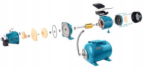 Water supply system IBO Jet 100A, capacity 60 l/min., lifting height 50 m, suction depth 8 m, g 5