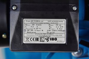 Water supply system IBO Jet 100A, capacity 60 l/min., lifting height 50 m, suction depth 8 m, g 7