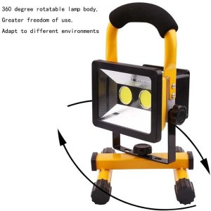 SuperLed Akumulatorowy roboczy halogen LED 30W 2400lm 2 COB funkcja flash IP65 6