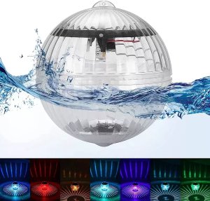 Lampka pływająca kolorowa kulka fi 10cm do basenu oczka wodnego RGB 1