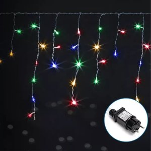 Sople 100 led kolorowa fala 75 zwisów na 15m kablu długość 0.2-0.6m 1