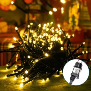Sznur 20mb 400led Ip44 ciepłych lampek choinkowych led z zasilaczem 1