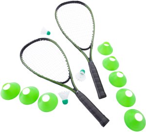 Pure4Fun | Speed Badminton Set, 58x21cm | Black/Green 1