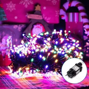 Lampki choinkowe 50m 500 LED kolorowe RGB z pilotem zewnętrzne 31V 1