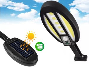 Lampa solarna mała latarnia 90W COb z czujnikiem ruchu i zmierzchu 2