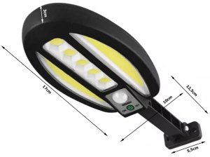 Lampa solarna mała latarnia 90W COb z czujnikiem ruchu i zmierzchu 9