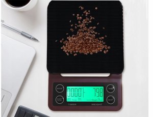 Waga kuchenna do parzenia kawy elektroniczna dokładna stoper tara 5kg 0,1g 3