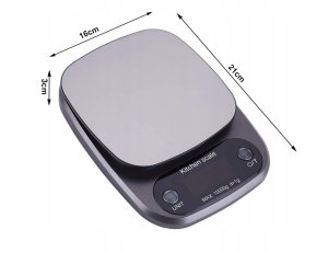 Waga kuchenna elektroniczna lcd domowa dokładna precyzyjna do 10kg 1g 5