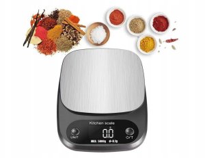 Waga kuchenna elektroniczna lcd domowa dokładna precyzyjna do 10kg 1g 8