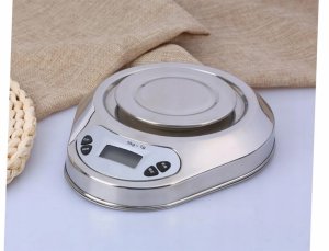 Elektroniczna waga kuchenna z misą 5kg/1g cyfrowa precyzyjna metalowa 7