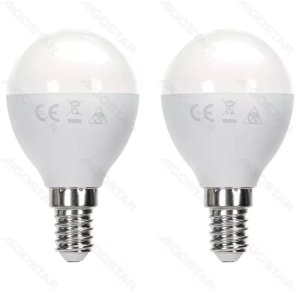 2 x Żarówka LED 11W 1060lm biała kulka G45 E14 zimna 1