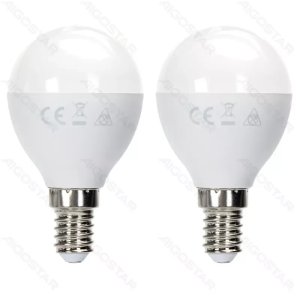 2 x Żarówka LED 12W 1170lm biała kulka G45 E14  zimna 1