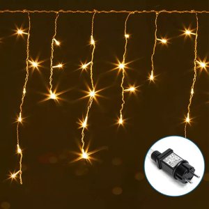 Sople 400 led ciepła fala 100 zwisów na 20m kablu długość 0.2-0.6m 1