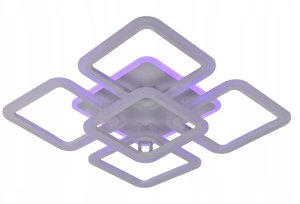 Żyrandol LED RGB Kwadrat Plafon Lampa Sufitowa Kwadratowa Biała 1
