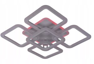 Żyrandol LED RGB Kwadrat Plafon Lampa Sufitowa Kwadratowa Biała 8