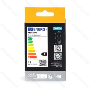 2 x Żarówka świeczka mleczna LED C37 E27 11W=75W 1060lm Ciepła 4