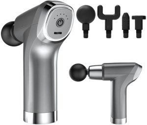 Pistolet do masażu masażer do pleców ciała mocny 4 końcówki massage gun 1