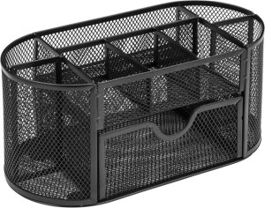 Przybornik organizer na biurko 8 komór szufladka szafka półki biurowy metal 2