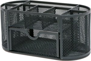 Przybornik organizer na biurko 8 komór szufladka szafka półki biurowy metal 5